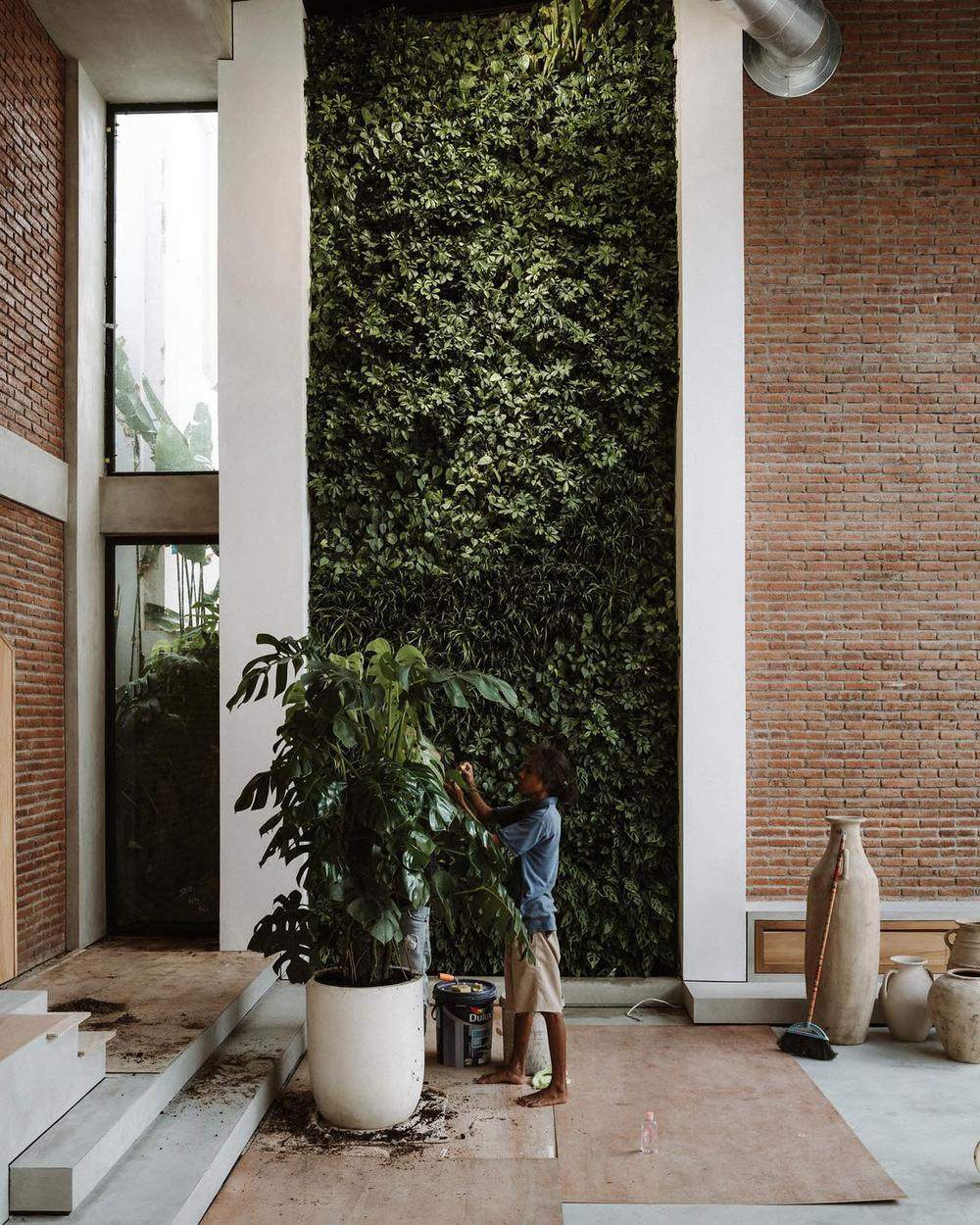 Portfolio — jardín vertical a doble altura